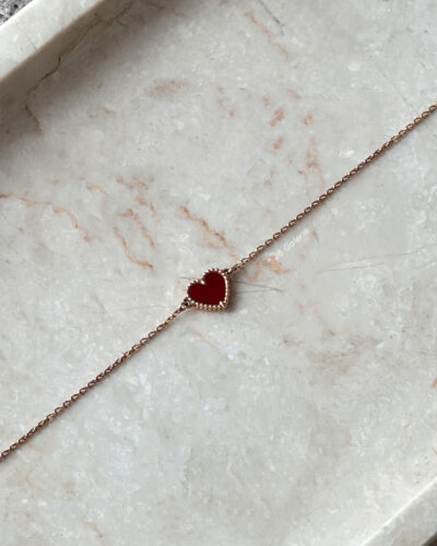 Van Cleef & Arpels Sweet Alhambra Heart Bracelet 18k GHW