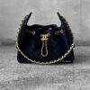 Chanel Mini C25 BLack Suede & Aged Gold Hardware