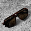 Gucci BrownHavana Navigator Frame Sunglasses