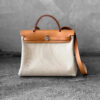 Hermes Herbag Zip 31 in Natural Vache Hunter Leather and Gold hardware