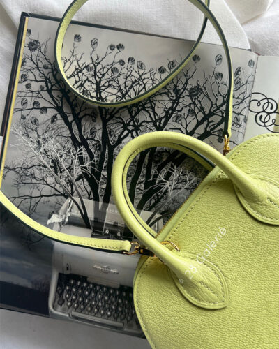 Hermes Jaune Bourgeon Bolide 1923 Mini Bag in Chèvre Leather and Gold Hardware