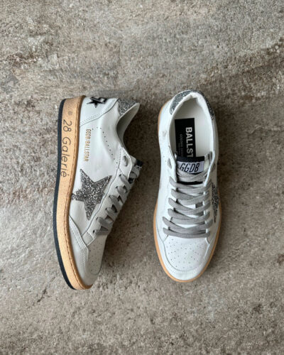 Golden Goose Ball Star in Nappa with Star Glitter Heel Tab s37