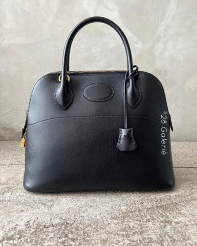 Hermes Black Bolide 31 in Swift Leather and Gold Hardware