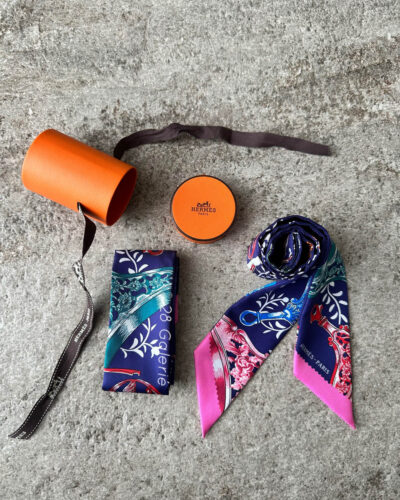 Hermes Twilly Scarf Muffler Royal Pink