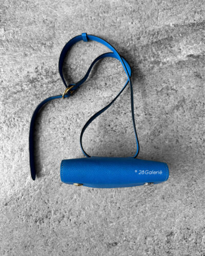 Hermes Blue Pochette Mini Belt Bag in Gold Hardware