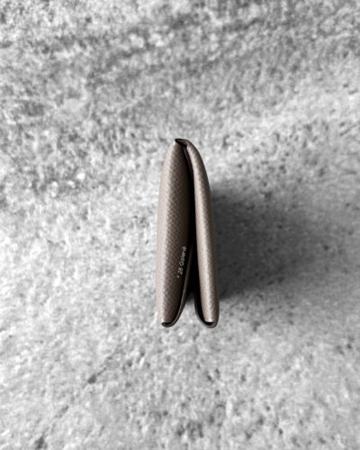 Hermes Etoupe Calvi Duo Card-Coin Purse in Epsom Leather