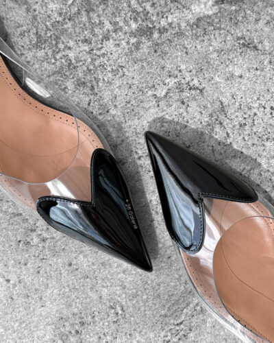 Alaïa Black Le Cœur Slingbak Flats