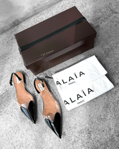 Alaïa Black Le Cœur Slingbak Flats