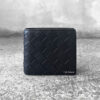 Bottega Veneta Black Bifold Wallet in Intrecciato Leather