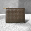 Bottega Veneta Pinecone Wallet in Intrecciato Leather and Gold Hardware