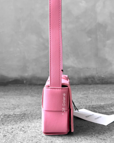 Bottega Veneta Pink Mini Candy Bag in Intrecciato Leather