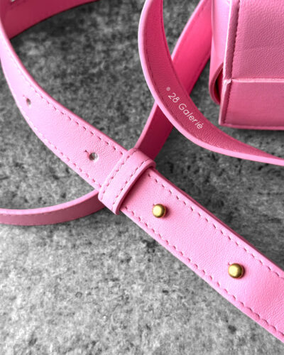 Bottega Veneta Pink Mini Candy Bag in Intrecciato Leather