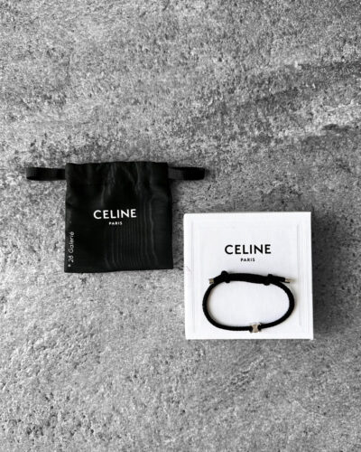Celine Black Logo Bracelet