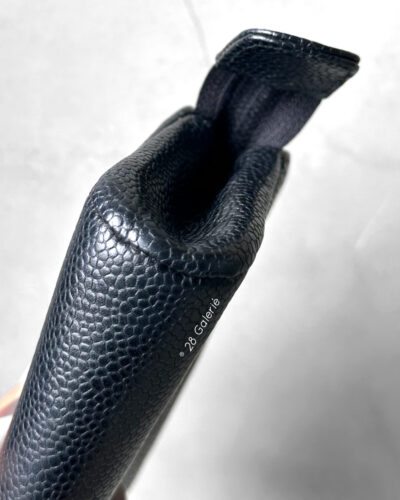 Chanel Black Mini Cosmetic Pouch in Caviar Leather and Gold Hardware