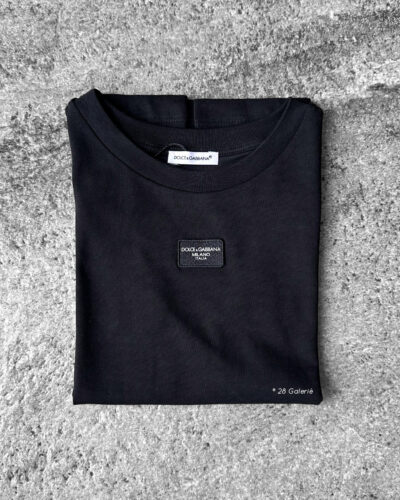 Dolce & Gabbana Black Fitted Crop-tee