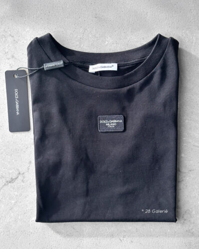 Dolce & Gabbana Black Fitted Crop-tee