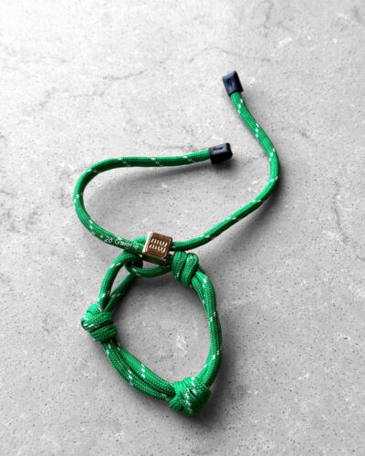 Miu Miu Green Forest Cord and Nylon Bracelet