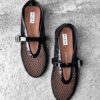 Alaïa Black Fishnet Flats