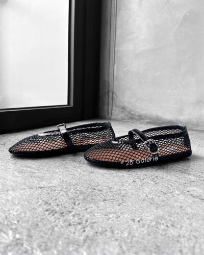 Alaïa Black Fishnet Flats