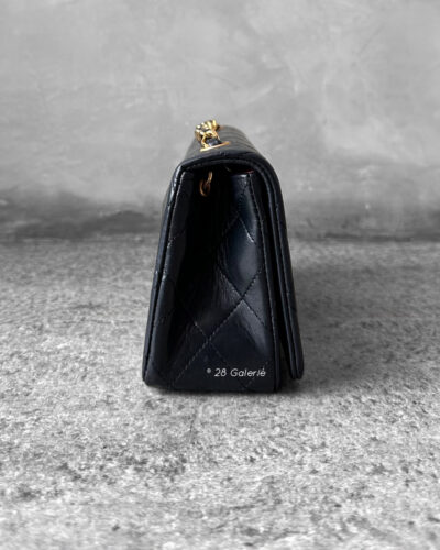 Chanel Black Mini Full Flap in Lambskin Leather and Gold Hardware