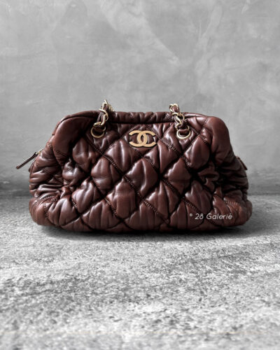 Chanel Brown Chocolate Baller in Lambskin Leather and Gold Hardware