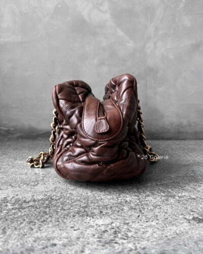 Chanel Brown Chocolate Baller in Lambskin Leather and Gold Hardware