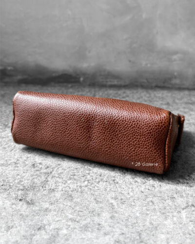 Chanel Brown Pouch in Caviar Leather and Gold Hardware