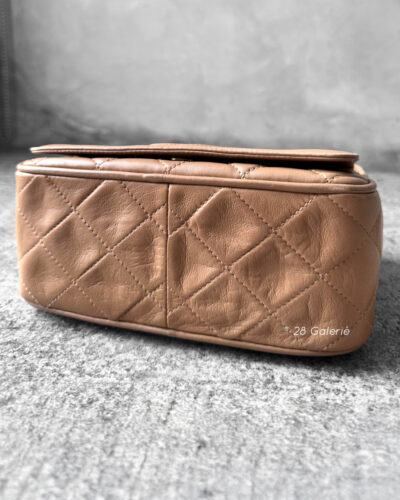 Chanel Milktea Camera Bag in Lambskin Leather and Gold Hardware