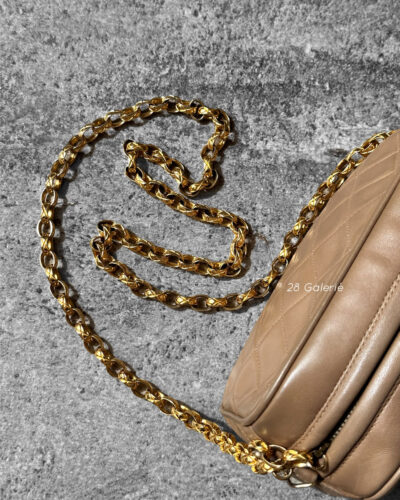 Chanel Milktea Camera Bag in Lambskin Leather and Gold Hardware