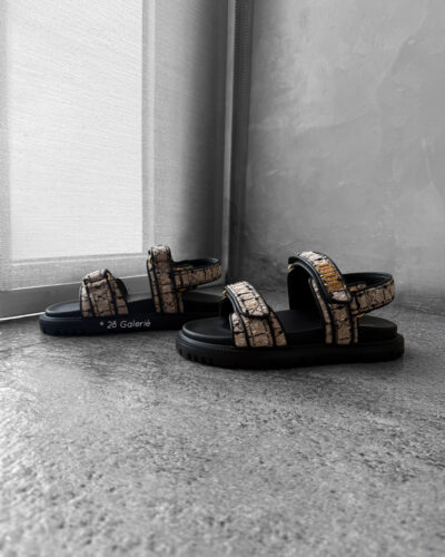 Christian Dior Black Dioract Strappy Sandals