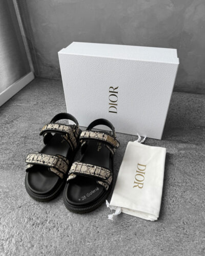 Christian Dior Black Dioract Strappy Sandals