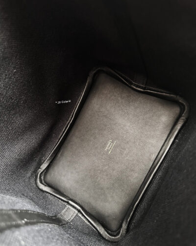 Hermes Cargo Picotin 18 in Bleu Marine Toile Geoland/Caban Swift Leather and Gold Hardware