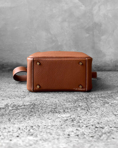 Hermes Gold Mini Lindy in Clemence Leather and Gold Hardware