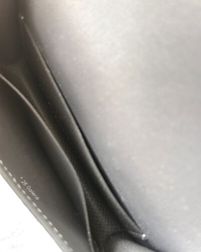 Hermes Graphite Constance Slim Wallet in Epsom Leather and Palladium Hardware