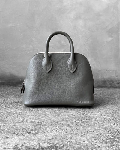 Hermes Gris Meyer/Beton Mini Sac Bolide in Togo Leather and Palladium Hardware