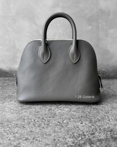 Hermes Gris Meyer/Beton Mini Sac Bolide in Togo Leather and Palladium Hardware