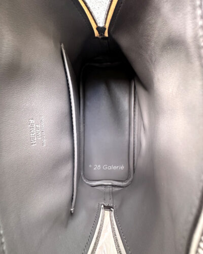 Hermes Gris Meyer/Beton Mini Sac Bolide in Togo Leather and Palladium Hardware