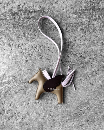 Hermes Milo Grigri Rodeo Pegase PM Charm in Lambskin Leather