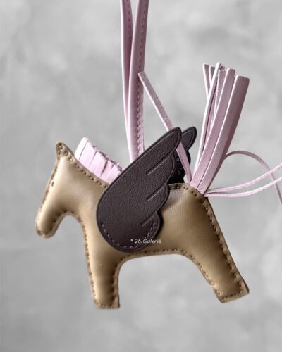 Hermes Milo Grigri Rodeo Pegase PM Charm in Lambskin Leather