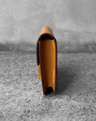 Hermes Sesame Constance Slim Wallet in Epsom Leather and Gold Hardwar