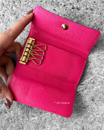 Louis Vuitton Black Murakami Key Holder in Monogram Canvas and Gold Hardware