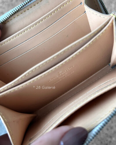 Louis Vuitton White Murakami Zippy Wallet in Monogram Canvas and Gold Hardware