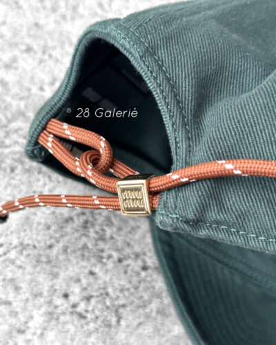 Miu Miu Tobacco/Emerald Denim Baseball Cap