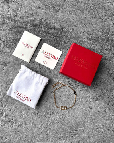 Valentino Garavani Plated Gold Signature Vlogo Bracelet