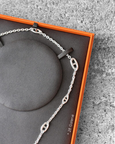 Hermes Sterling Silver Farandole Long Necklace