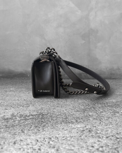 Chanel Choco-brown Small Le boy in Calfskin Leather and Aged Silver Hardware