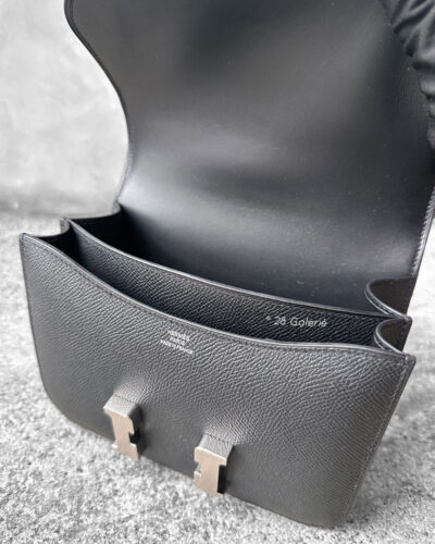 Hermes Noir Constance 18 in Epsom Leather and Palladium Hardware