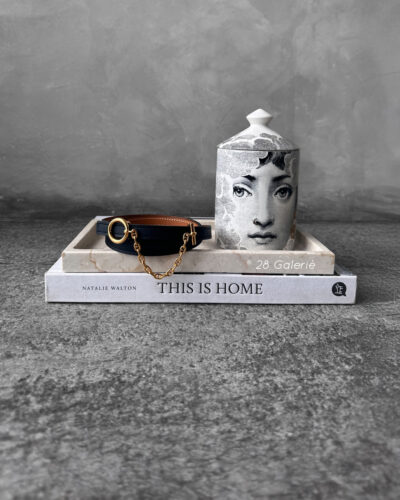 Hermes Noir/Gold Reversible in Epsom/Swift Leather Belt & Gold Carrousel Belt Buckle