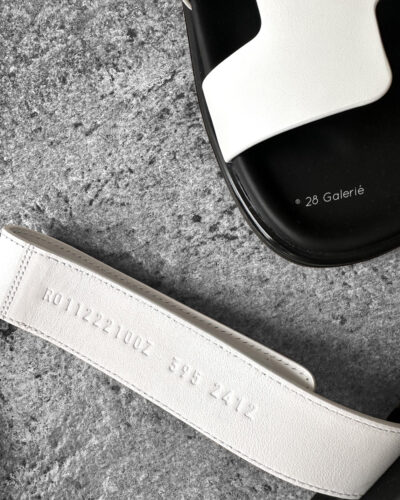 Hermes White Chypre Sandals in Calfskin Leather and Silver Hardware