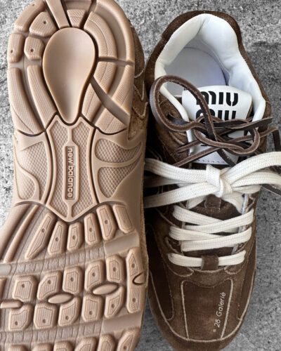 Miu Miu x New Balance Cinnamon 530 SL Sneakers in Suede Leather
